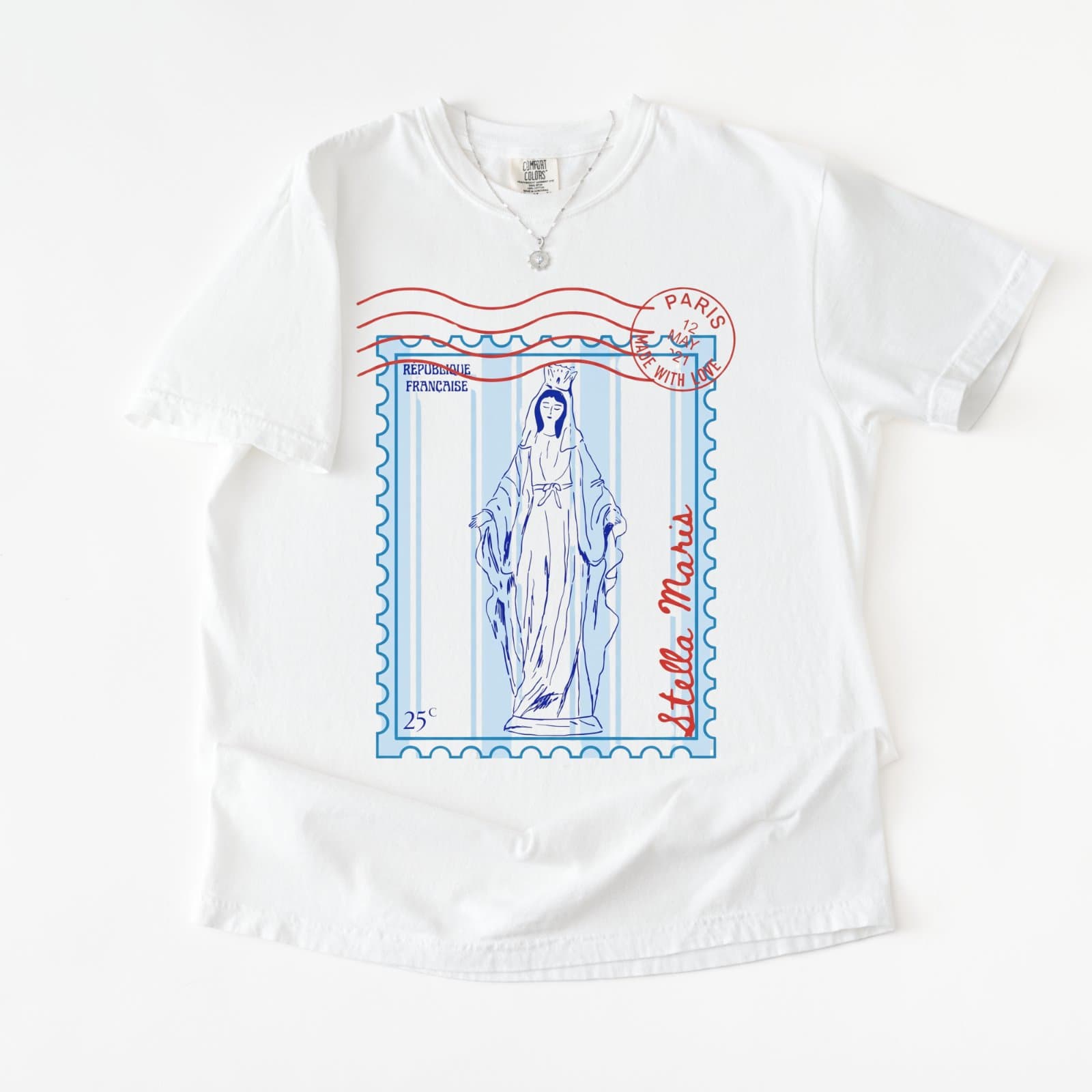Virgin Mary Stamp T-Shirt